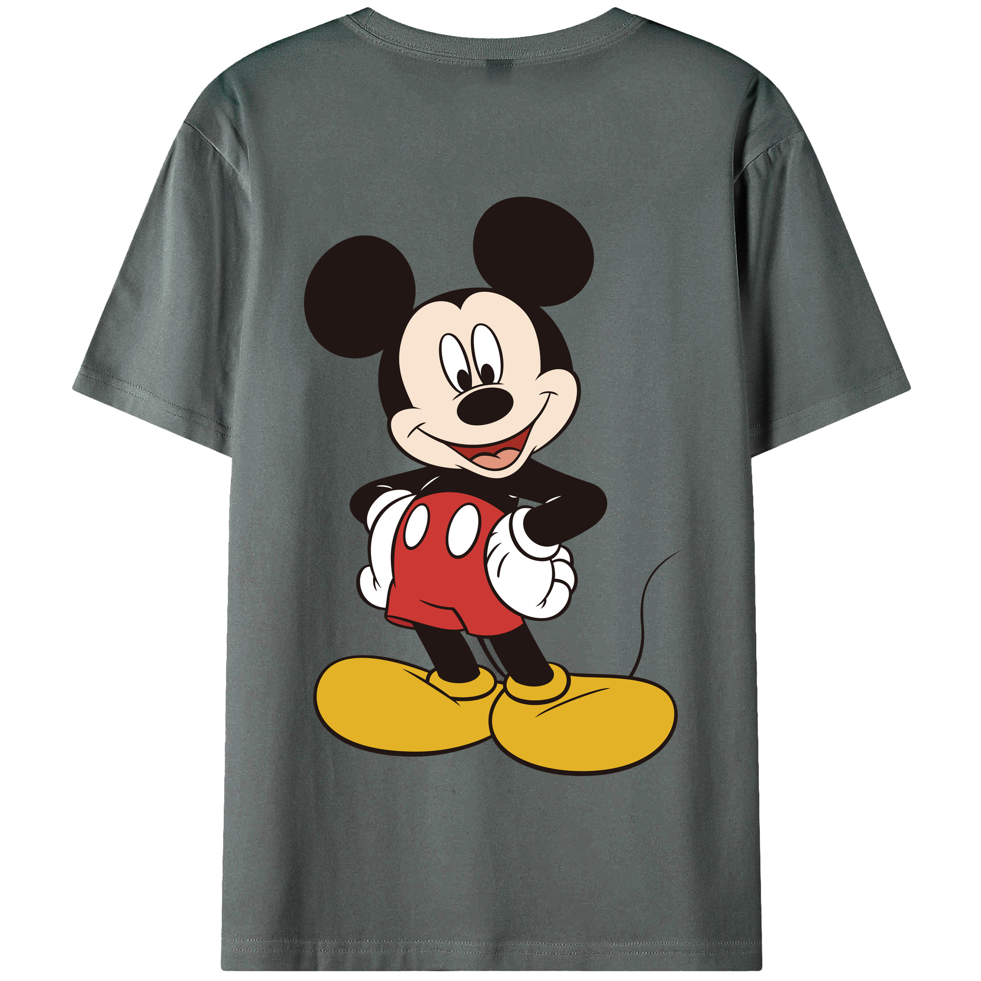 （画像用） ミッキーマウス Mickey Mouse 綿100％半袖Tシャツ（背面プリント）